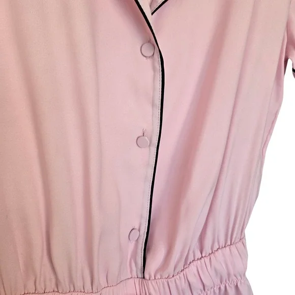 Victoria's Secret Pink Ruffle Romper Pijamas Size S Flirty Coquette Lounge Chic - Picture 5 of 9